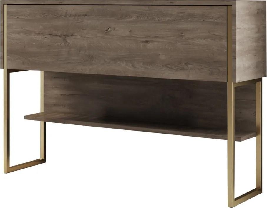 Komód, arany-dió, 120 cm