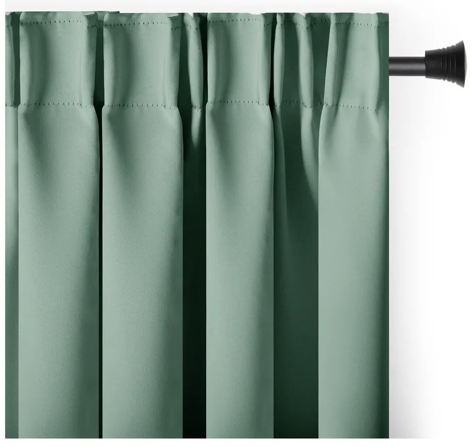 Világoszöld sötétítő termo függöny 140x270 cm Pleat – Restilo