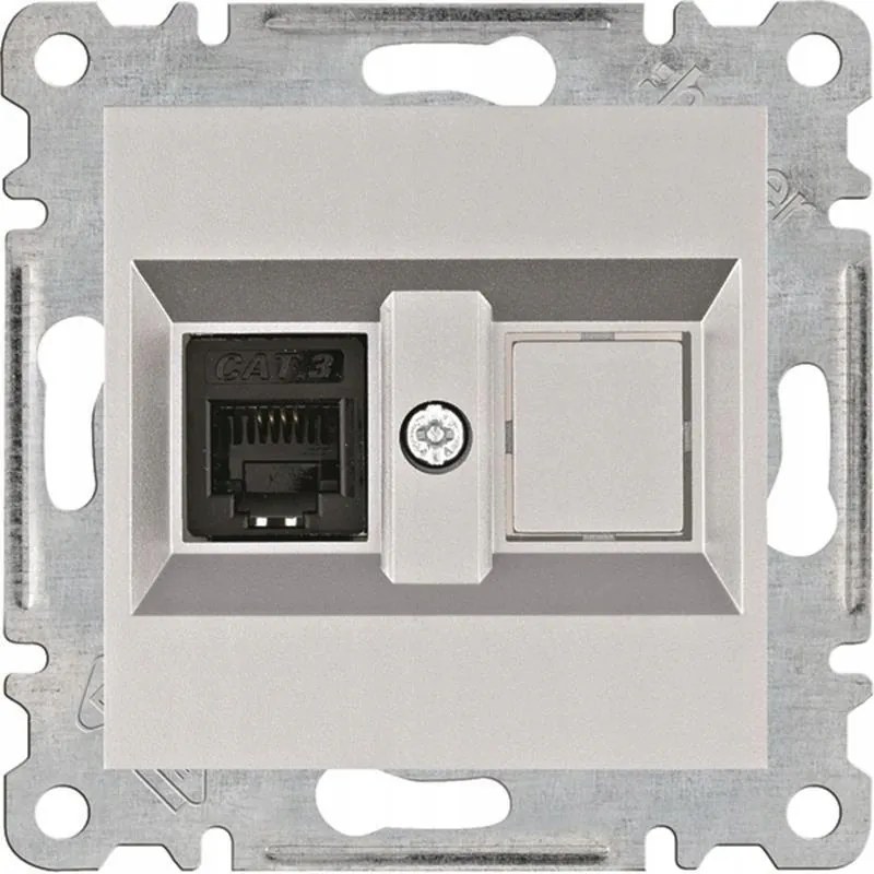 Hager Lumina ezüst telefon aljzat x1