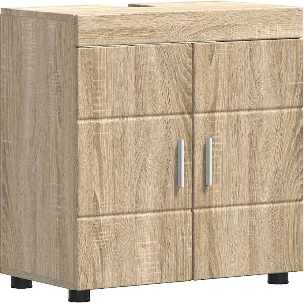 vidaXL Fürdőszobai Szekrény Szett TULUM Sonoma tölgy 60 x 34 x 63 cm
