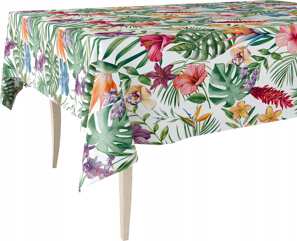 Cerata Vastag Abrosz Fehér Színes Monster Virágokkal 140x160