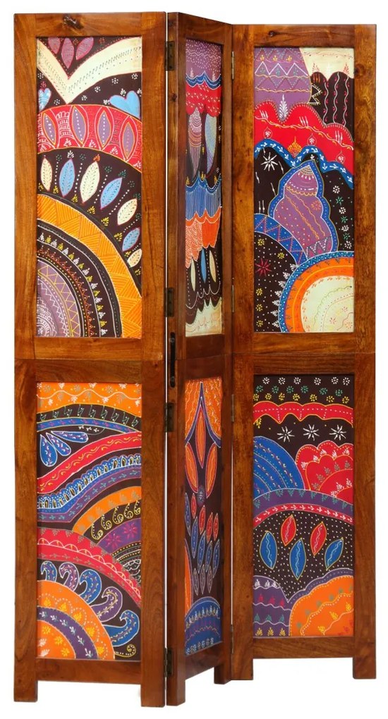3 paneles szobafelosztó Mézbarna 35x1.5x160 cm Tömör akácfa