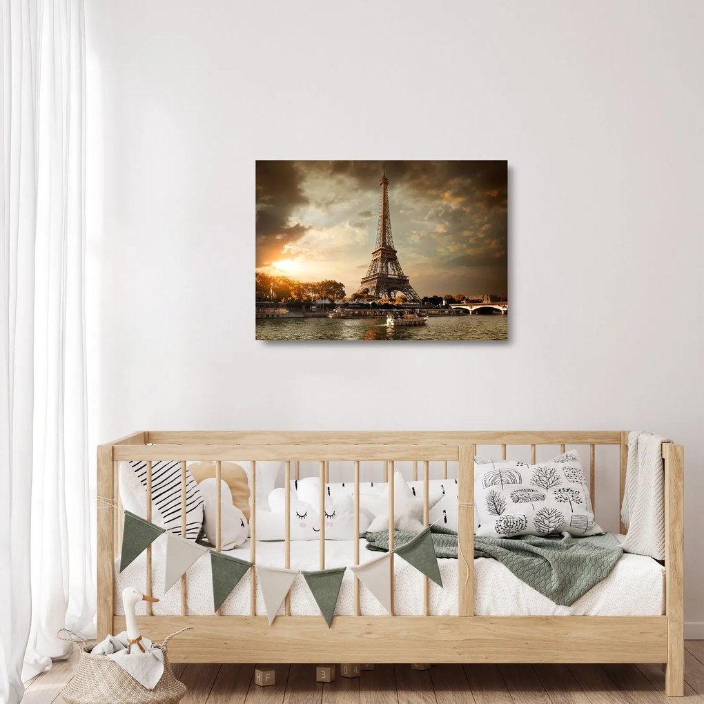 Kép - Eiffel-torony, Párizs, Franciaország (üvegen) (70x50 cm)