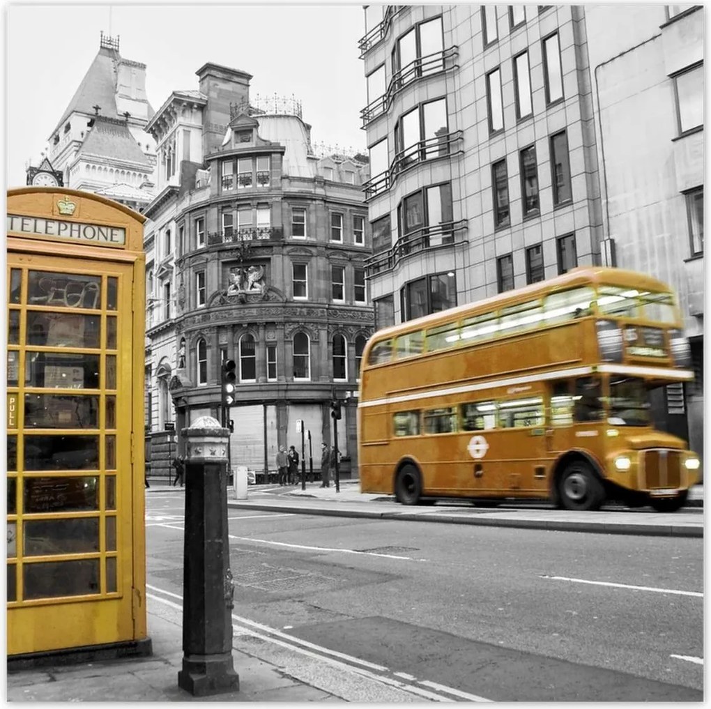 Poszterek 140x140 Sárga londoni busz