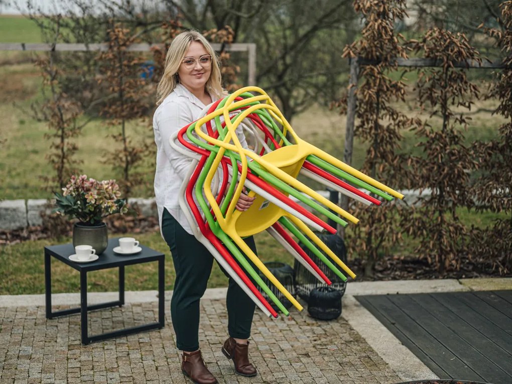 Étkezőszék KATO műanyag, korallszín