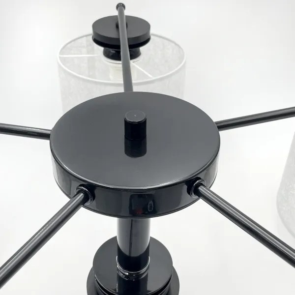 Láncos csillár ROSA 5xE27/60W/230V fekete/szürke