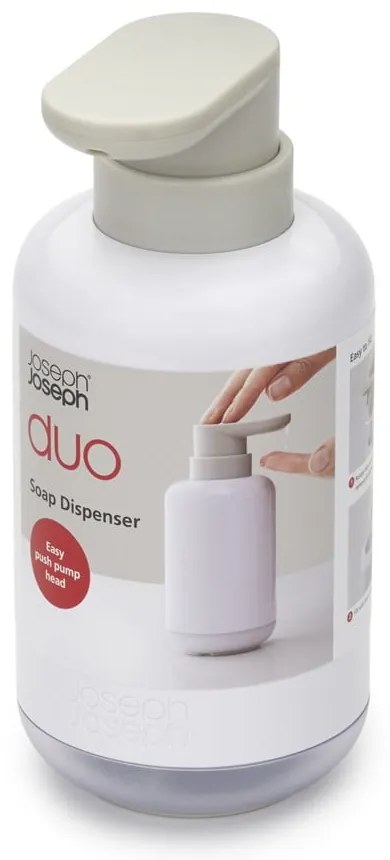 Fehér műanyag szappanadagoló 300 ml Duo – Joseph Joseph