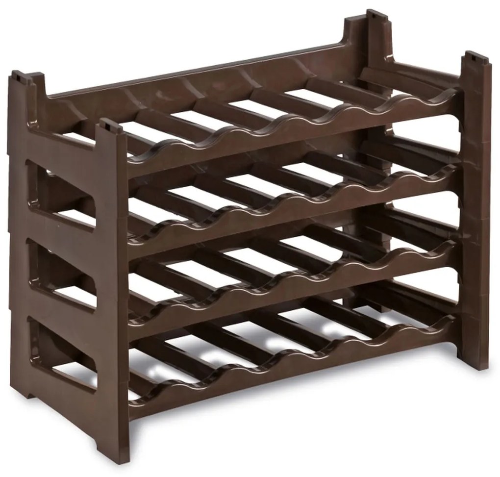 STEFANPLAST Bortartó, 1 polc 6 palack számára, barna színű