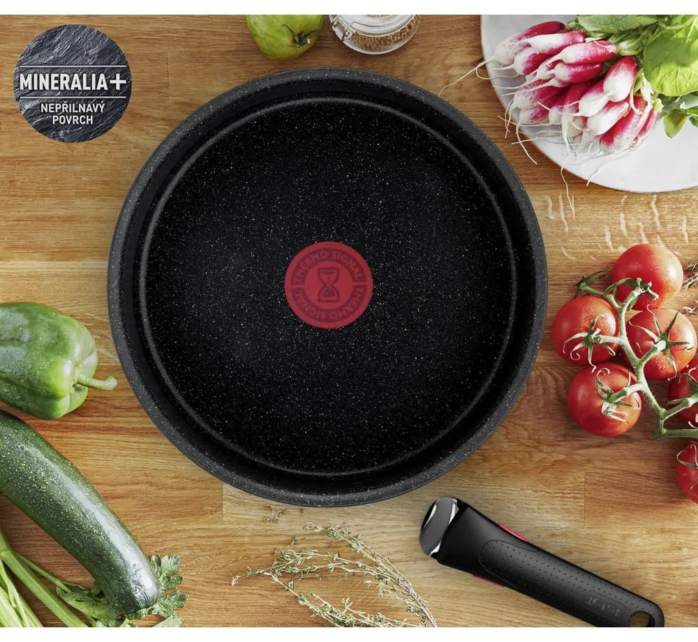 Alumínium edény készlet 8 db-os INGENIO Black stone L3998802 – Tefal