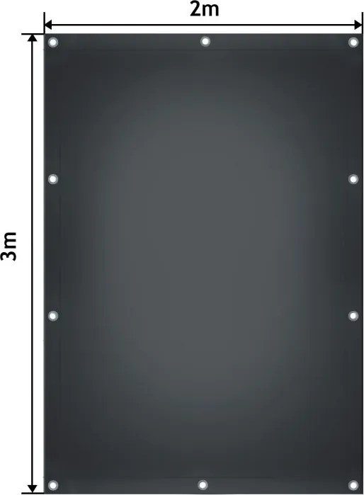 JAGO Ponyva 650 g/m² alumínium háló 2 x 3 m antracit