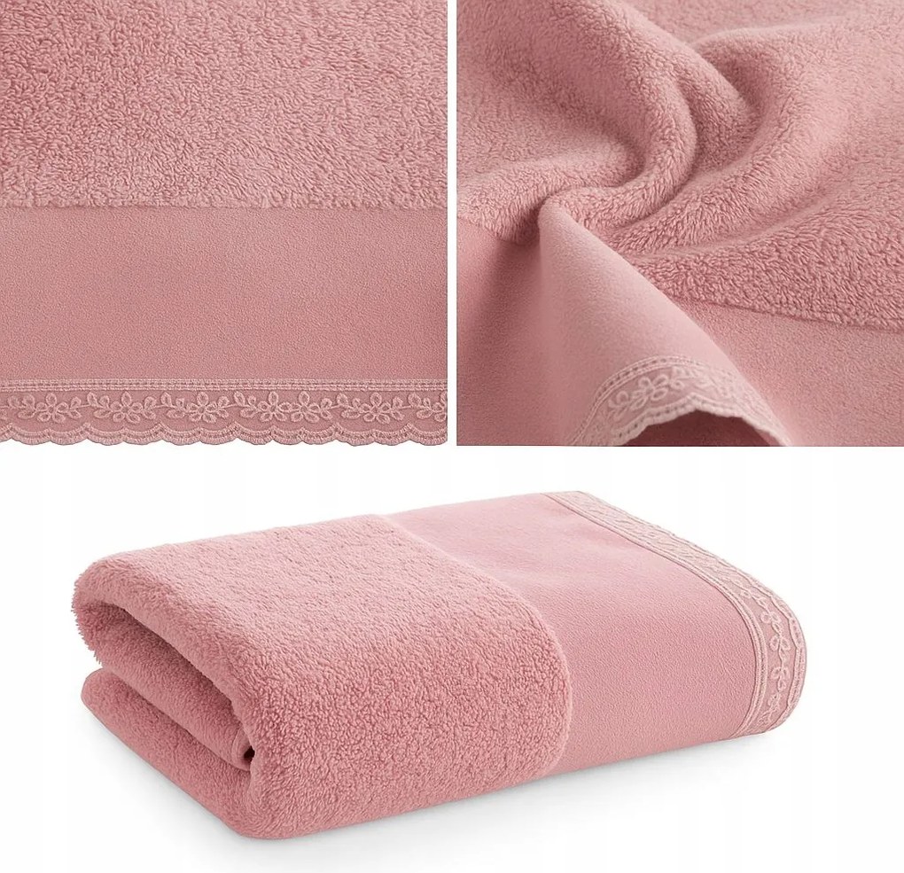 Kéztörlő 30x50 Csipkével Eurofirany Emi Hímzés