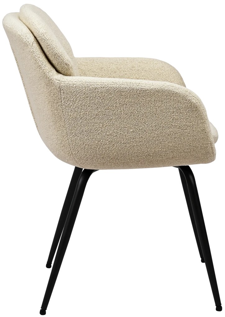 MAZZONI EXPORT GEORGIA Krémszínű (Monza 90 szövet) - MODERN KÁRPITOZOTT BOUCLÉ SZÉK NAPPALIBA/ÉTKEZŐBE/LOFT IRODÁBA