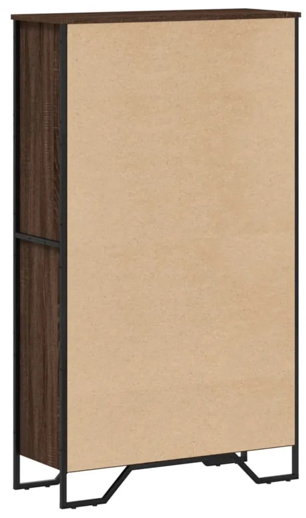 barna tölgy színű szerelt fa könyvszekrény 80 x 31 x 137,5 cm