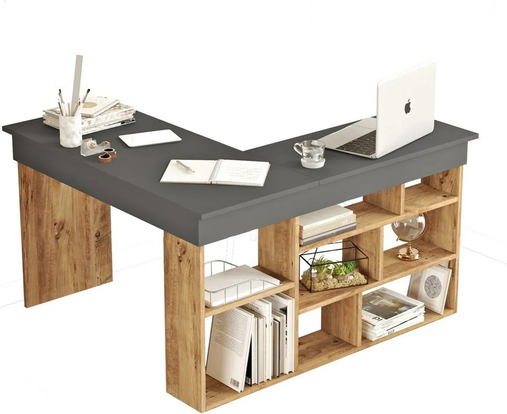 Cilo Anthracite és Atlantic Pine íróasztal