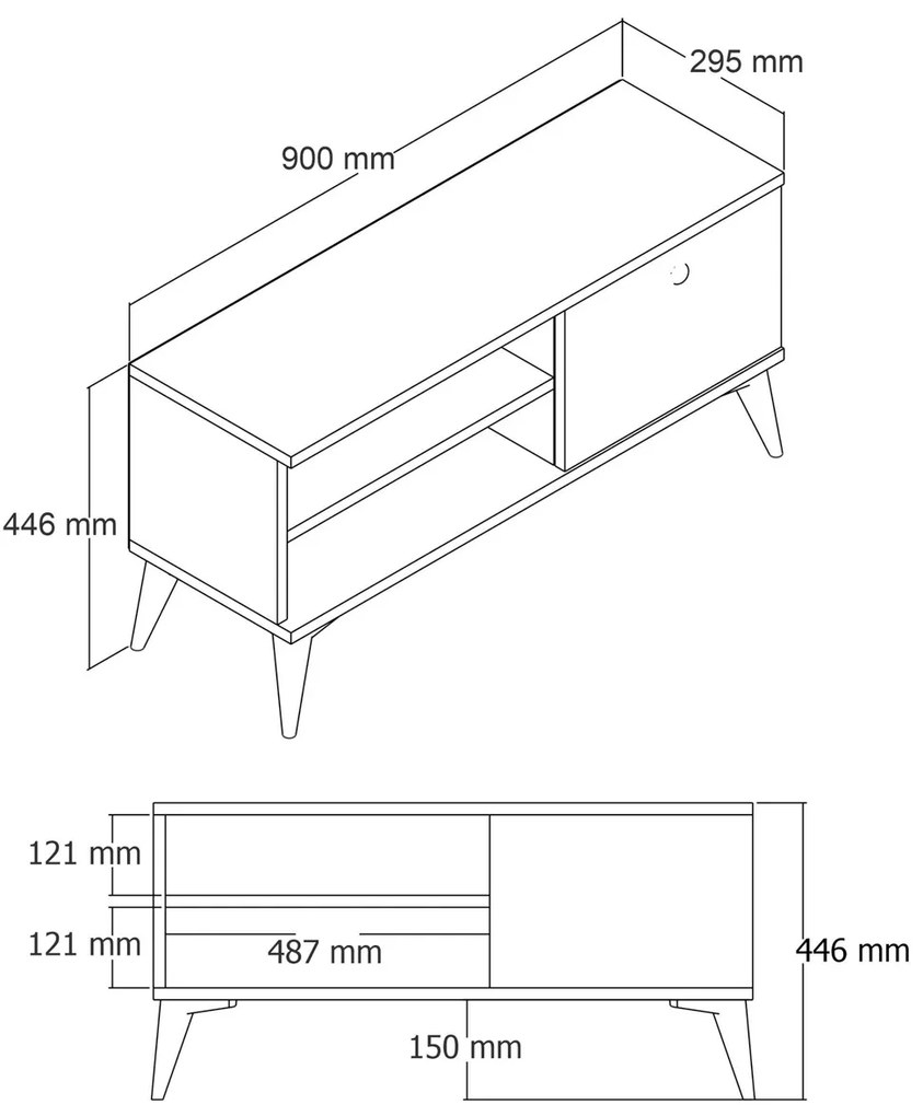 TV asztal Retro 1552