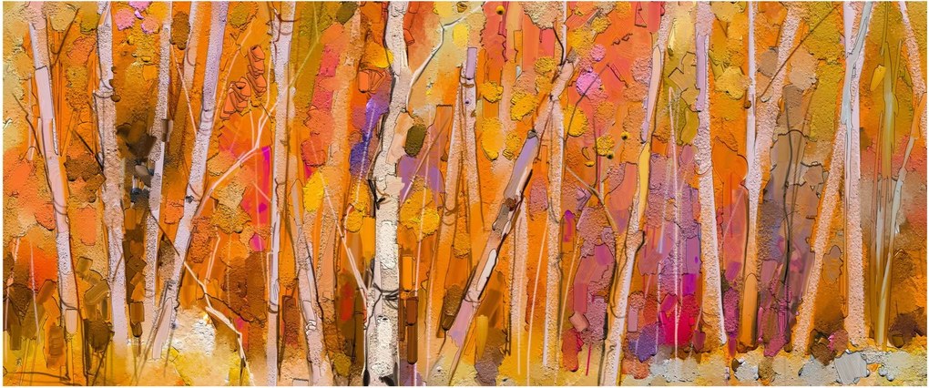 Kép - őszi erdő (120x50 cm)