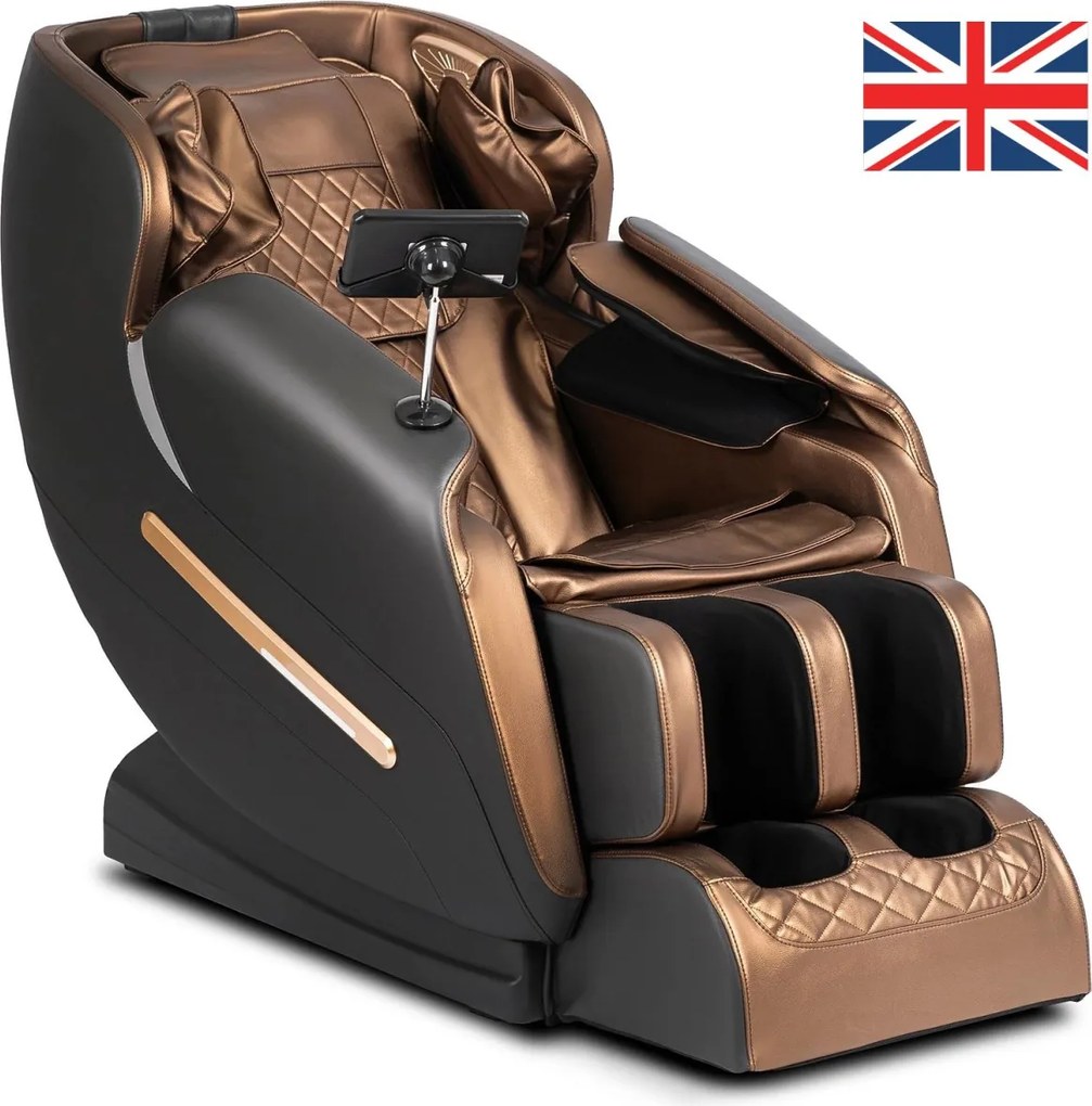 Masszázsfotel barna műbőr angol menüvel – VX MAX