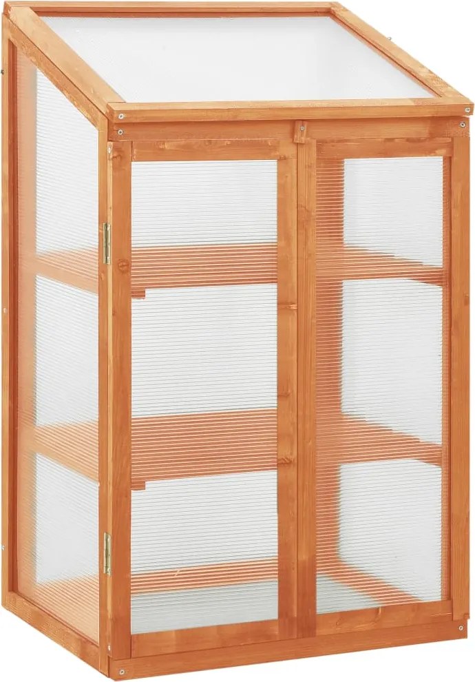 vidaXL fenyőfa melegház 60 x 45 x 100 cm