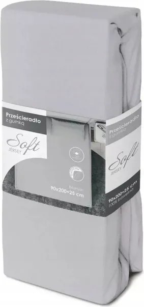 Jersey Soft lepedő, ezüstös 220 x 200 [cm]