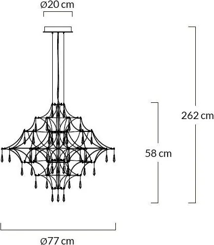 KING HOME MSE1501100125 CONSTELATION Modern Led Függesztett Lámpa Ezüst LED IP20