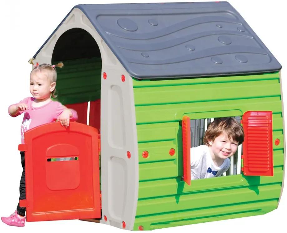 Mágikus ház gyerekeknek, 102X90X109, szürke-zöld