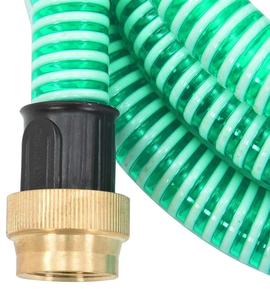 zöld PVC szívótömlő sárgaréz csatlakozókkal 1,1 5 m&quot;