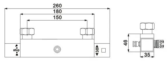 Mexen Tim zuhanygarnitúra termosztatikus zuhanycsapteleppel Cube felső rögzítéssel, fekete, 3/4 "+ 1/2", 78910-70 + 77250-70