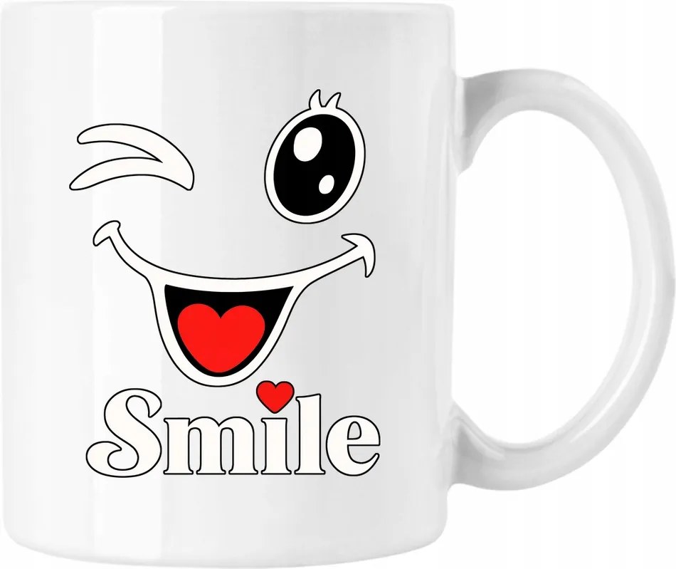 Smile Pozitív Smiley bögre Fehér 330ml