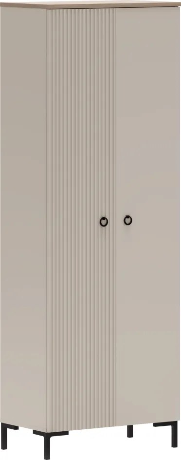 Szekrény, szürkésbarna Taupe/silverjack tölgy, DOMCA 2D