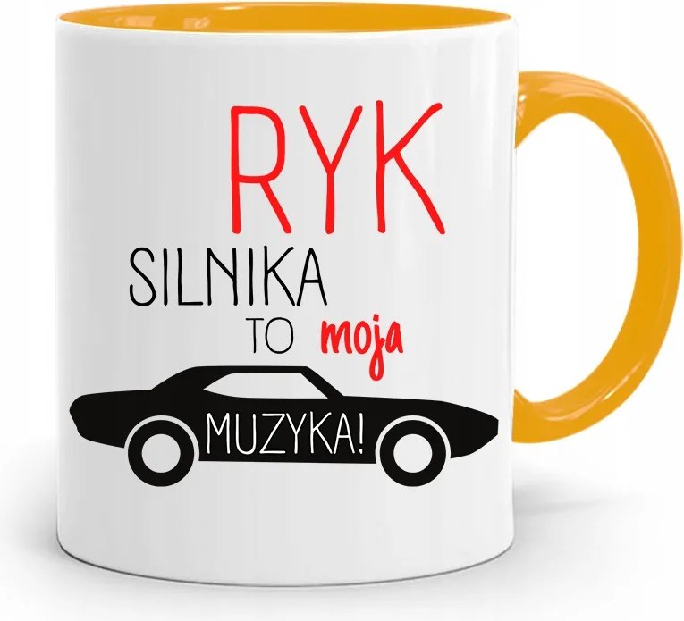 Sárga Bögre Motorbömbölés Az Én Zeném, fényképes nyomtatással