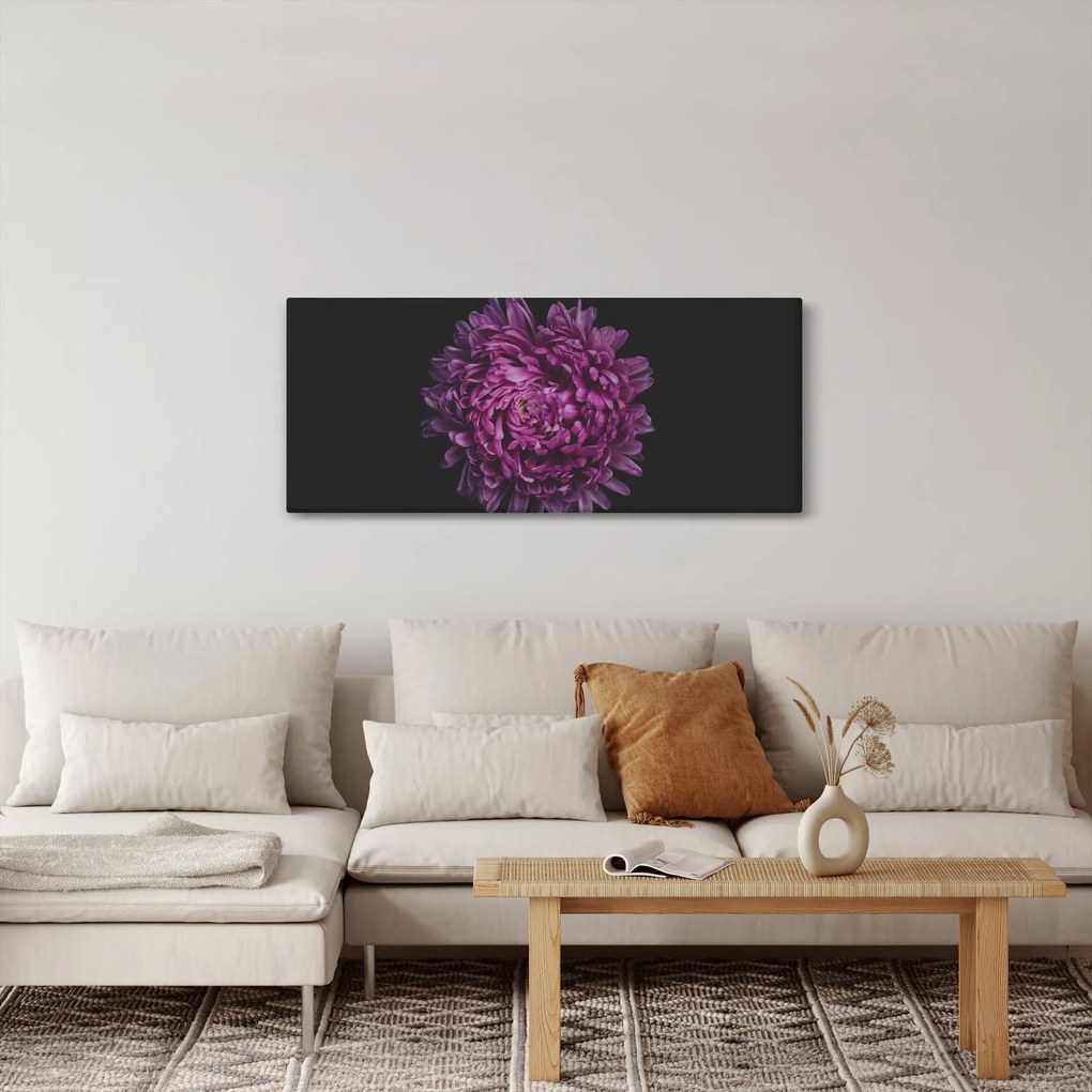 Lila virág képe (120x50 cm)