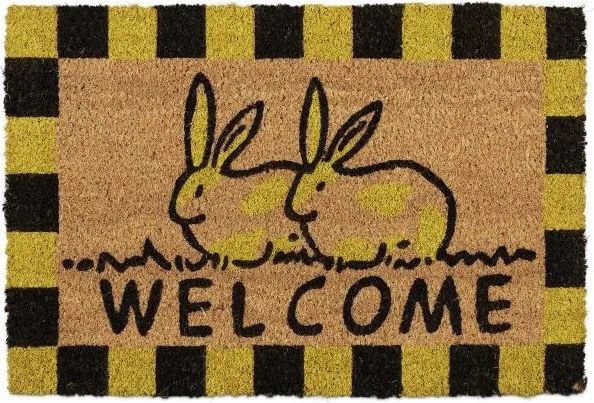 Lábtörlő nyuszi mintával relaxdays