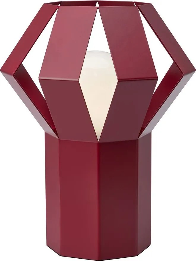 Piros fém asztali lámpa fém búrával (magasság 27 cm) Octa – Markslöjd