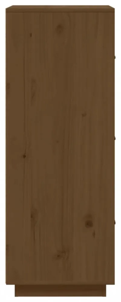 mézbarna tömör fenyőfa magasszekrény 34 x 40 x 108,5 cm