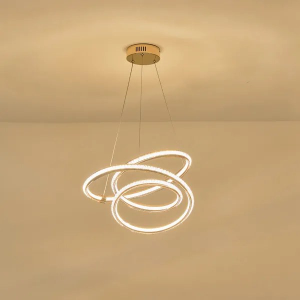 EUROLAMP ARTE ILLUMINA SATURN Függesztett lámpatest beépített LED 40W 3000Κ L50 GOLD