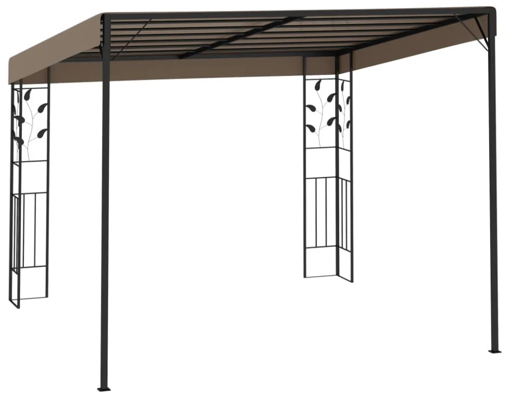 tópszínű falra szerelhető pavilon 3 x 3 x 2,5 m