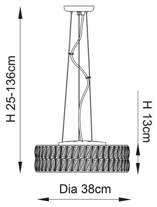 Endon 76513 - LED csillár dróton VERINA 5xLED/5W/230V fényes króm