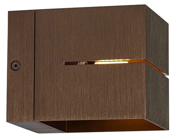 4 db-os készlet intelligens fali lámpa sötét bronz 9,7 cm, beleértve a WiFi G9-et - Transfer Groove