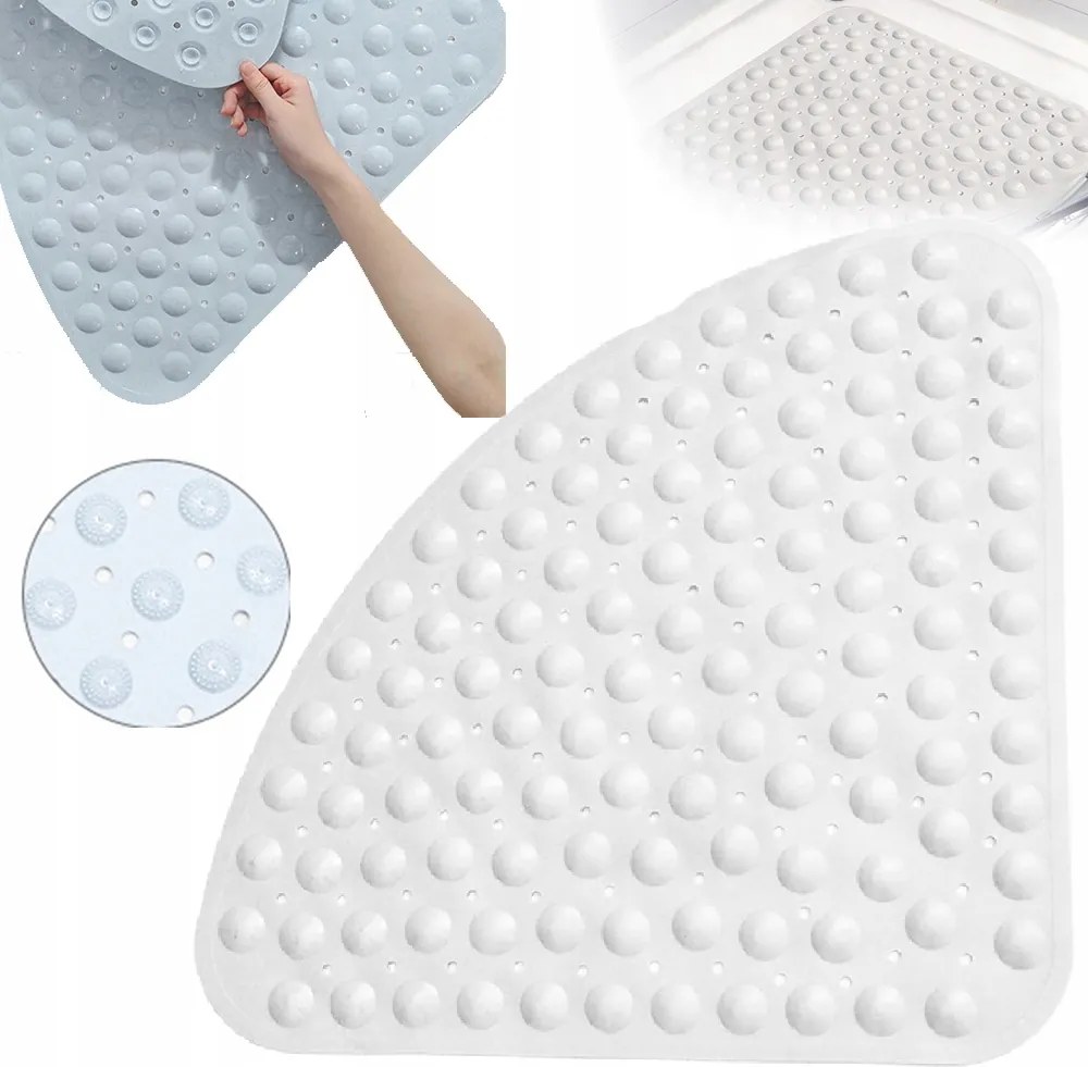 Négyzet alakú fürdőszobaszőnyeg, 51 x 51 cm, Mosógépben mosható