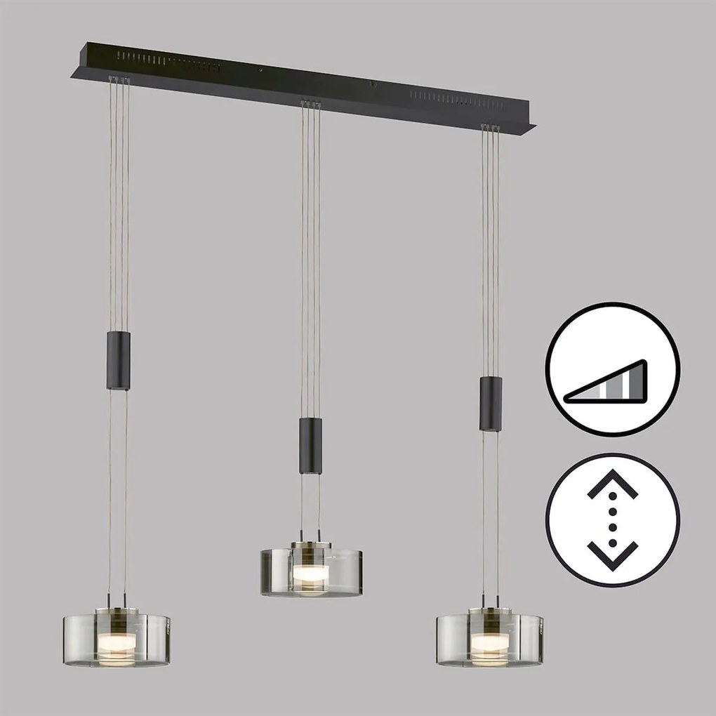 Fischer & Honsel modern függeszték lavin bézs fekete szürke fhl61096
