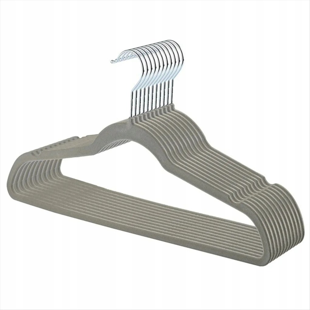 Ruhaakasztók velúr ruházat szürke akasztó szett 10db-os