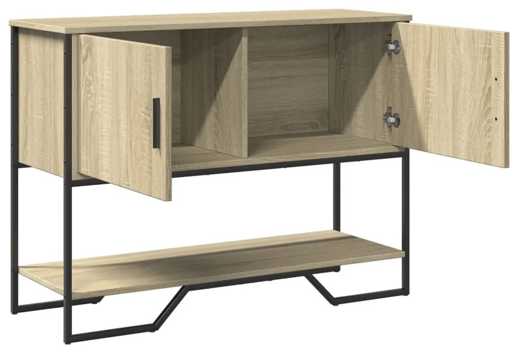 sonoma tölgy színű szerelt fa dohányzóasztal 100x35x74,5 cm