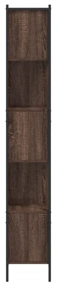 barna tölgy színű szerelt fa könyvszekrény 102x28x172 cm