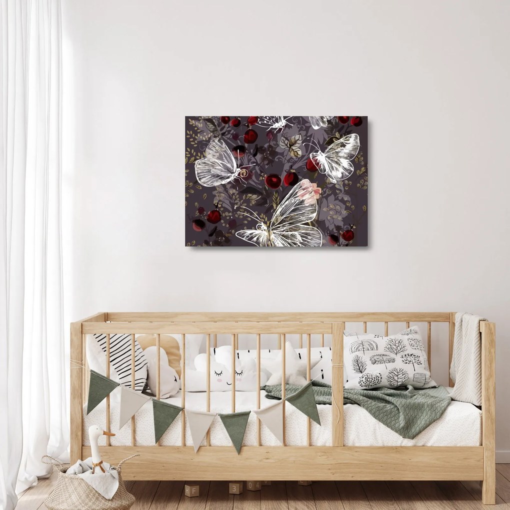 Pillangók képe (üvegen) (70x50 cm)