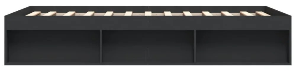 fekete ágykeret 160 x 200 cm