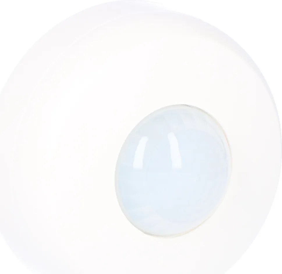 Beltéri jelenlétérzékelő matt fehér, falra szerelhető, hatótávolság 10m, hatótávolság 360