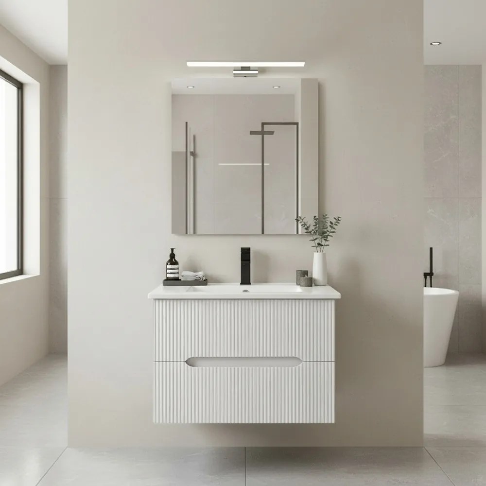 Trent 60 alsó fürdőszobabútor kerámia mosdóval 2 fiókos, fehér