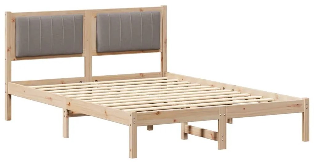 Ágykeret Kárpitozott Fejtámlával Tópszínű 120 x 190 cm