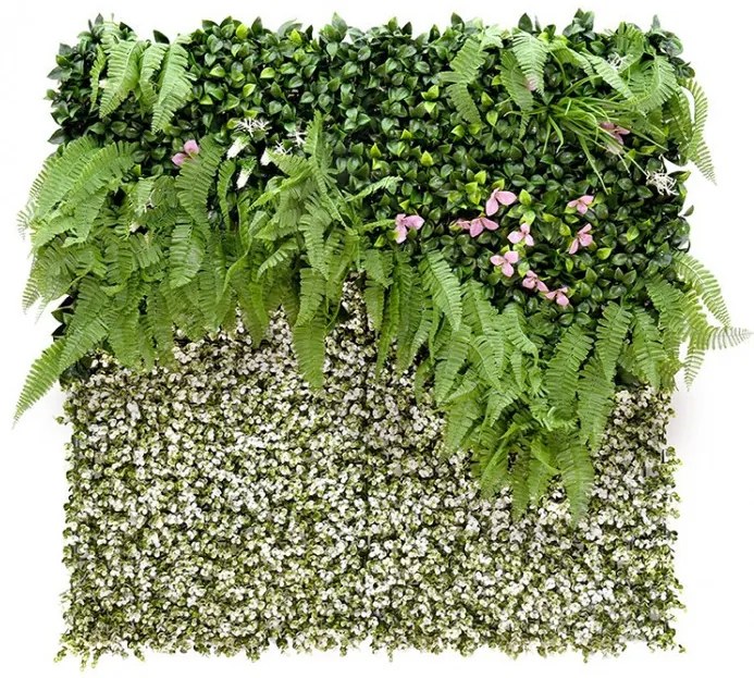 Fátyolvirág műanyag zöldfal 100x100 cm