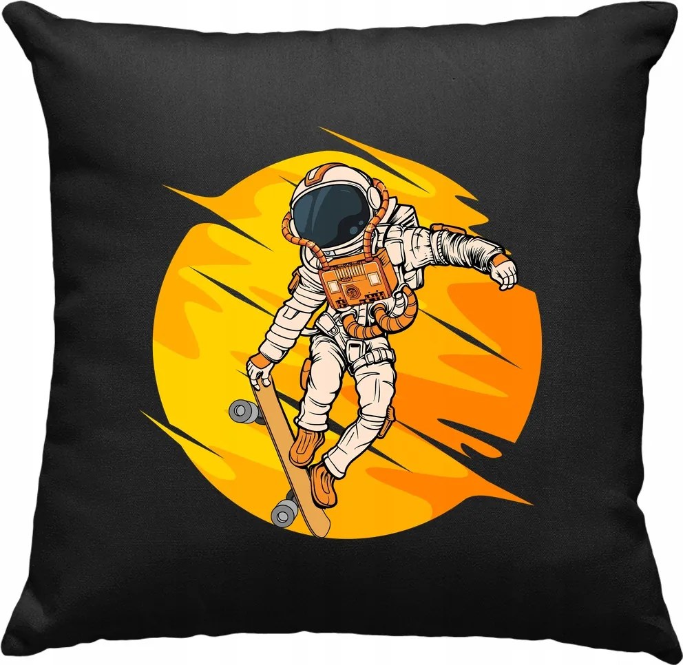 Asztronauta párna gördeszkán, fekete